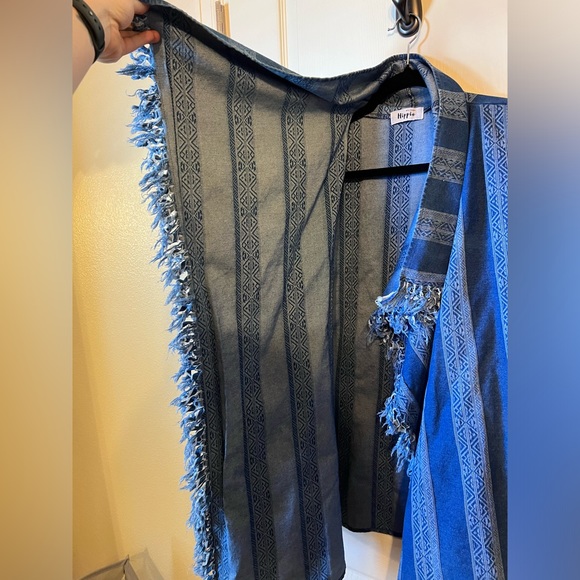 Military Hippie Boho Chic Denim Top - Picture 4 of 7